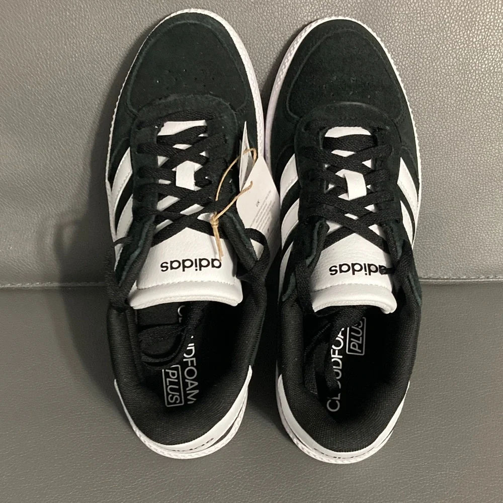Adidas Black and White Suede Sneakers - Picture 5 of 7